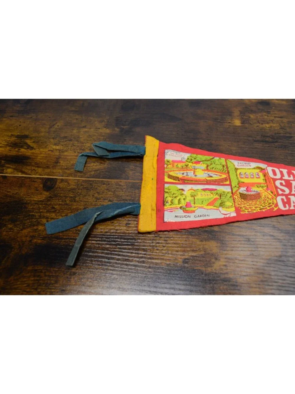 Vintage Old Mission San Juan Capistrano Felt Pennant 12 inches